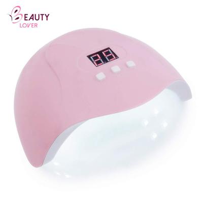 China Pink Popular Hot Product Profesionale 54 Watt Mini Handheld Rechargeable Portable Touch Led UV Gel Nail Dryer Lamp For Nails for sale