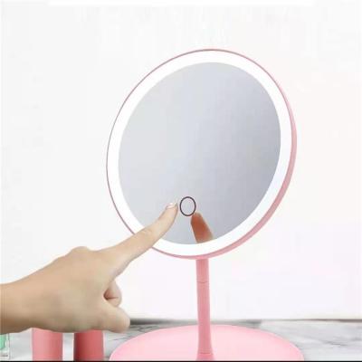 China Promotion New Lighted Items Lace White Led Rechargeable Cosmetic Mirror for sale