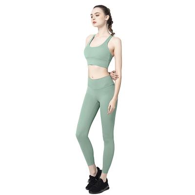 China Breathable High Quality Running Quick-dry Fitness Yoga Gym Sports High Waist Sports Yoga Clothing Suit for sale