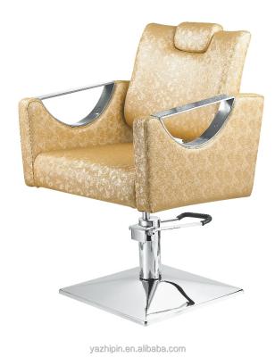 China Comfortable Hair Salon Chair Salon Chair Headrest Gold Styling Chair for sale