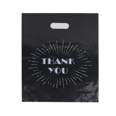 China Logo Design Cheap Custom Printed Recyclable Handle Die Cut Plastic Bag Bag Shopping Bag for sale