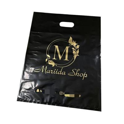 China Recyclable Hot Selling Die Cut Eco - Friendly Clothing Bag Plastic Bags With Own Logo for sale