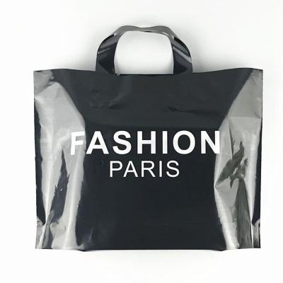 China LDPE Reusable Carry Gift Shop Plastic Shopping Bag Tote Bag Custom Own Print Recyclable Eco-friendly Bottom Gusset Logo With Handle for sale