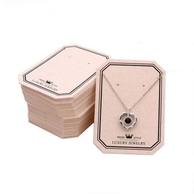 China Texture Paper Custom Print White Black Cardboard Necklace Bracelet Holder Card Gold Silver Jewelry Display Cards Pink Earring Card With Logo for sale