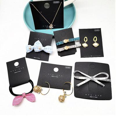 China Custom Printed Texture Ring Price Display Holder Paper Jewelry Packaging Card Paper Earring Backing Bracelet Necklace Packaging Cards for sale