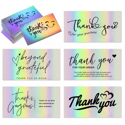 China Shiny Holographic Wedding Invitation Free Support Wedding Card Design Greeting Card, Custom Logo Goods Gifts Hologram Thank You Cards for sale