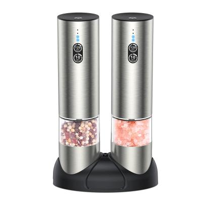 China 2022 Multifunctional NEW Pepper Grinder Stainless Gravity Automatic Mill with Electric Salt Pepper Grinder for sale