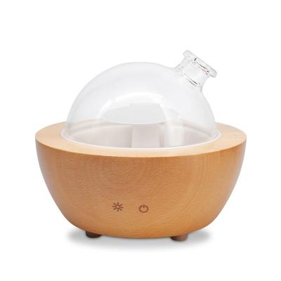 China Household Ultrasonic Air Humidifier Aroma Essential Oil Diffuser Wood Led Night Light Electric Diffuzor Mist Maker 200ml for sale