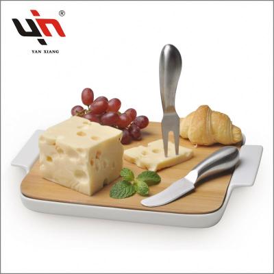 China Sustainable cheese board with knife for sale