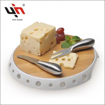 China Sustainable Bamboo Cheese Board Set for sale