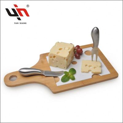 China Sustainable Bamboo Cheese Board Set for sale