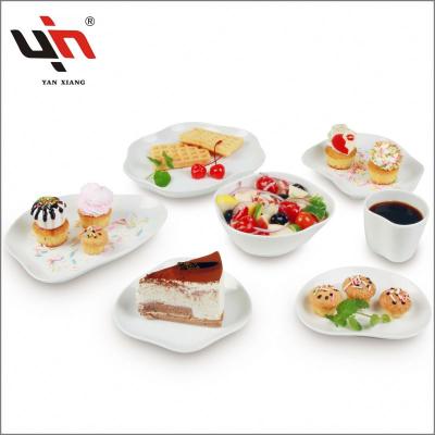 China Y1962 Factory Sustainable Super White Ceramic Tray for sale