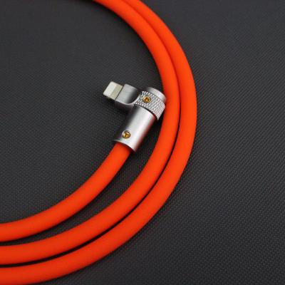 China Mobile Phone Elbow Android Apple ipadpromacbook copper shell super soft silicone Type-C Lightning multi-function fast charging data cable for sale