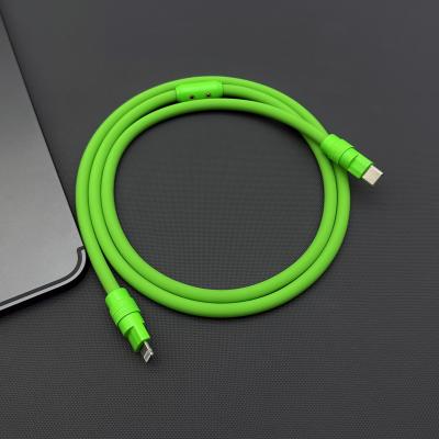 China Mobile Phone Apple ipadpromacbook aluminum alloy color super soft silicone Type-C to lightning multi-function fast charging data cable for sale