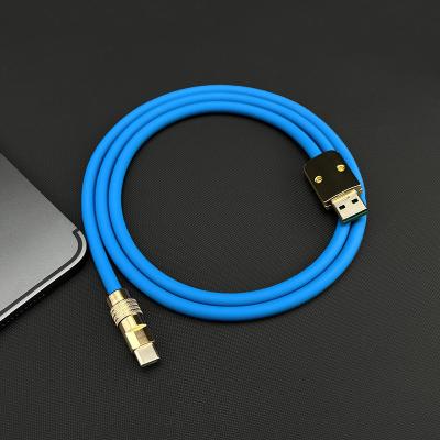 China Mobile Phone 65W Ultra Fast Charging Cable Metal Zinc Alloy Liquid Silicone USB to Type C Charger Data Cable OD6.0 for iPhone Android for sale