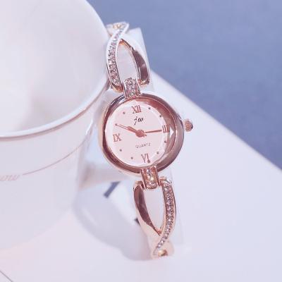 China JW Watch Fashion Chain Stainless Steel Women's Watch Waterproof Daily Elegant Rose Gold Women's Banquet Gift Watch for sale