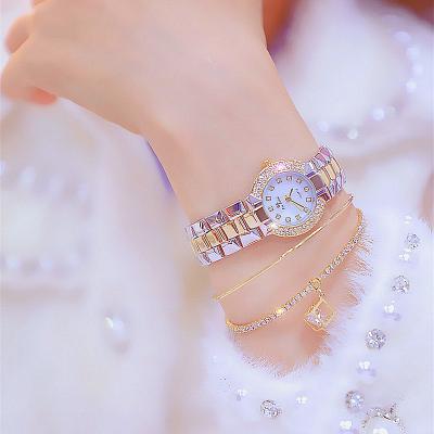 China BS Diamond Small High Quality Fashion Waterproof Fritillaria Watches Women Top Brand Ladies Watch Quartz Luxury Gold Watch for sale