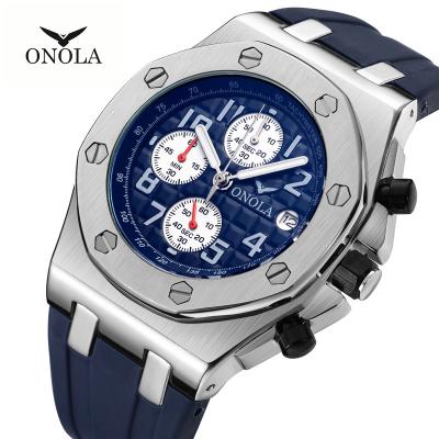 China ONOLA date brand automatic fashion luxury military watch men 2021 waterproof multifunction quartz watch classy clock wristwatch disigner for sale