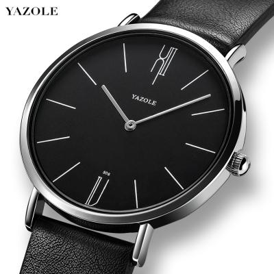 China Reloj Yazole Watch Men Water Resistant Waterproof Ultra Thin Quartz Watch For Men Fashion Simple Color Men Watch Male Wrist Watch Montre Homme for sale