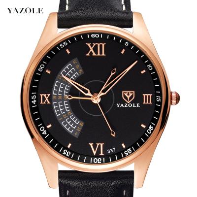 China Saati kol erkek luxury male clock top brand watches Yazole quartz watches water resistant Montre Homme business new fashion leather men's watch men for sale