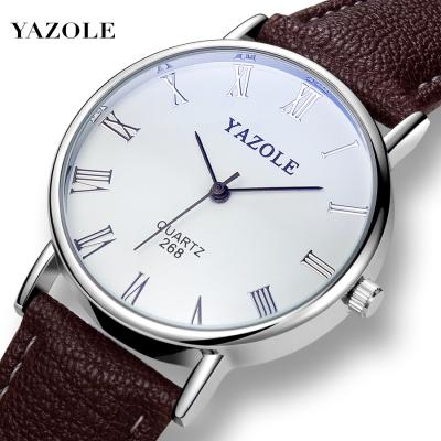 China Simple Unique Water Resistant Couple Quartz Watch Business Fashion Watch Leisure Leather Relogio Masculino Watches for sale