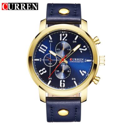 China CURREN Automatic Quartz-Watch Men's Date Sport Watches Top Brand Luxury Men Watches Fashion Man Wristwatches Leather Strap Relogio Masculino for sale