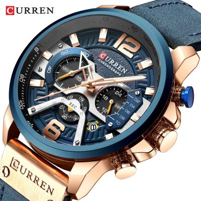 China CURREN Automatic Date Brand Men Sport Watches Casual Military Waterproof Quartz Clock Man Wristwatch Relogio Masculino Masculino for sale