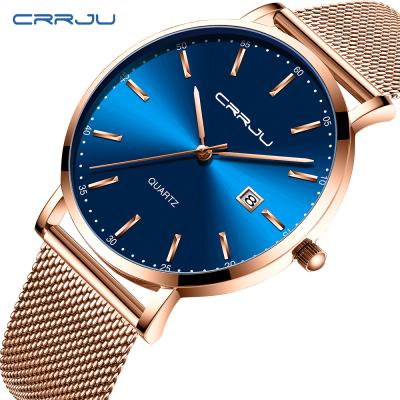 China Automatic date CRRJU fashion woman bracelet luxury automatic watch women waterproof quartz ladies dress watches lover gift clock relogio feminino for sale