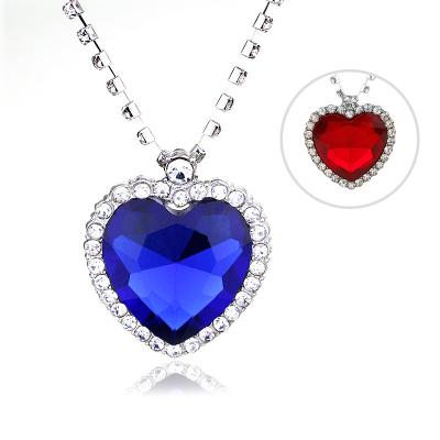 China CLASSIC Blue Heart of the Heart Necklace Titanic Necklace Ocean Pendant Necklace for sale