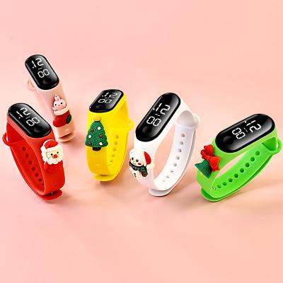 China Innovative Christmas Theme Bracelet Watch Kids Automatic Date Doll Christmas Date Watch Children Boys and Girls Plastic Digital Watch for sale