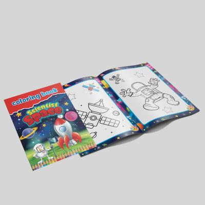 China Wholesale 16P A4 Education Coloring Book English Scientist Space Current Ready To Ship Drawing Book for sale