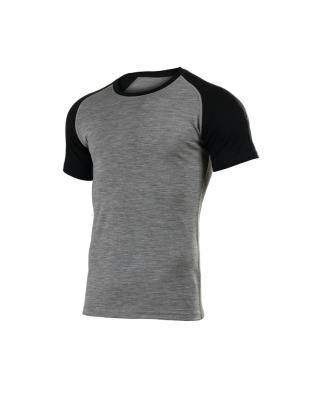 China 160gsm Anti-wrinkle 100% Merino Wool Customized Color Crew Neck Thermal Shorts Sleeve Raglan Sleeve T-Shirt for sale