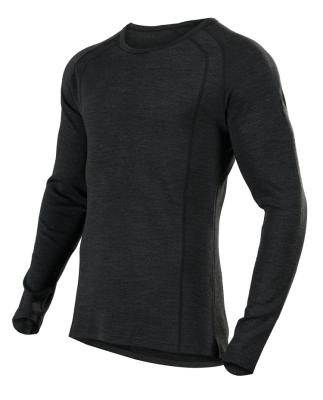 China Temperature regulation; Anti-odor; without itching; Who respects the environment; Antistatic; Antibacterial; Wholesale Custom New Wicking Sports Merino Wool Base Layer Stylish Quick Dry Men's Long Sleeve Shirts for sale