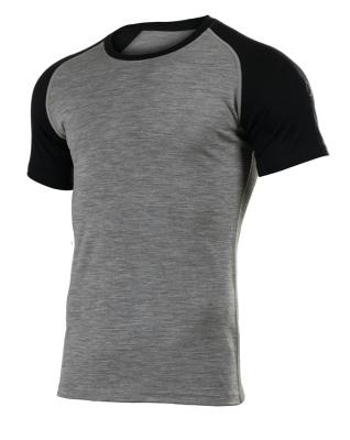 China Wholesale High Quality 100% Wool Men's Anti-Wrinkle Merino Round Neck T-Shirts for sale