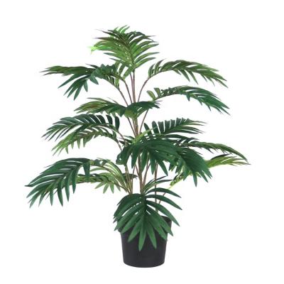 China Art Decor Potted mini home decoration palm tree artificial bonsai for sale