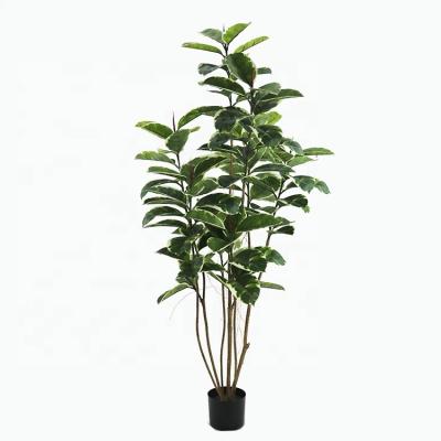 China Art Decor 5 ft tall faux variegatd rubber tree for home decor for sale