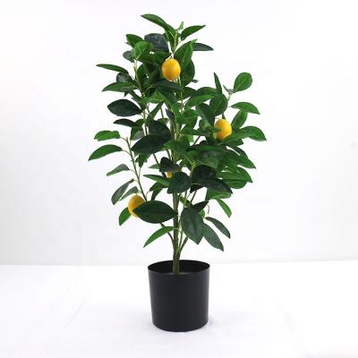 China Art Decor 2 Fruit 182lvs 5 Ft Tall Artificial Lemon Tree For Home Decoration for sale