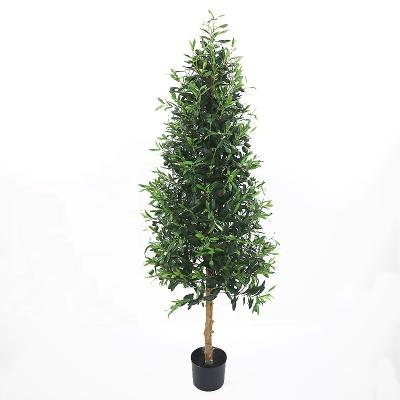 China Art Decor 110cm High Cone Shape Artificial Olive Tree For Landscape Decoration for sale