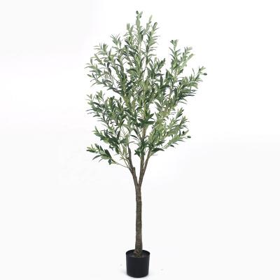 China Art Decor Plastic 6ft Tall Artificial Olive Tree Trunk For Home Decoration for sale