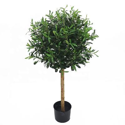 China Art Decor Round Ball Olive Topiary 110cm High Artificial Round Shape For Home Decoration for sale