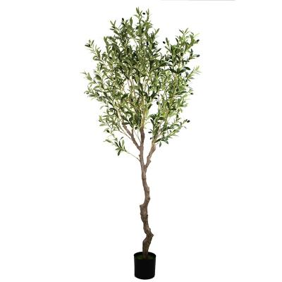 China Art Decor Selling Good High Quality 210cm Artificial Unmounted Olive Tree For Landscape Decoration for sale