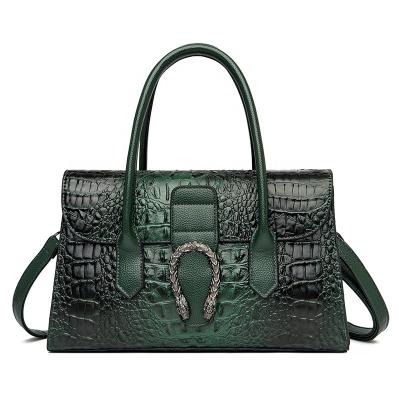 China Fashion Good Quality Luxury Alligator Shoulder Handbags High Capacity Messenger Women Handbag Crocodile Pattern Leather Ladies Pinch for sale