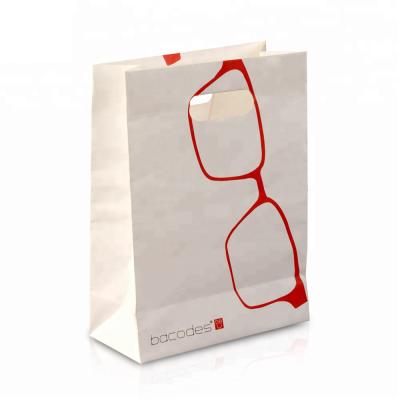 China Disposable Die Cut Handle Custom Cheap Printed Fast Food Packaging Kraft Paper Bag Manufacturer for sale