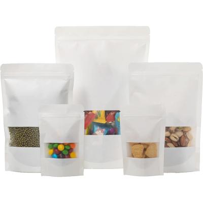 China Recyclable Customizable Coffee Candy Cookie Food Grade Food Storage Zip Lock Seal Paper Zipper Bag for sale