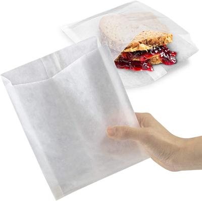 China Disposable Wholesale Donuts Waxed Paper Bag Package Waterproof Sticker Translucent Bag For Food for sale