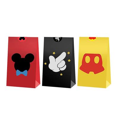 China Lovely Little Mouse Pattern Disposable Halloween Christmas Red Black Yellow Candy Treat Paper Bags For Kids for sale