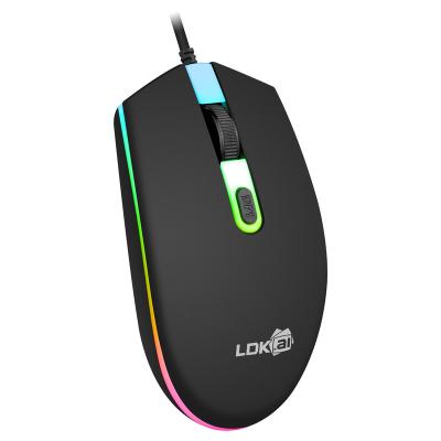 China Mini Cheap Portable Optical Colorful Luminous Mouse Desk Wired Usb PC Computer Mouse for sale