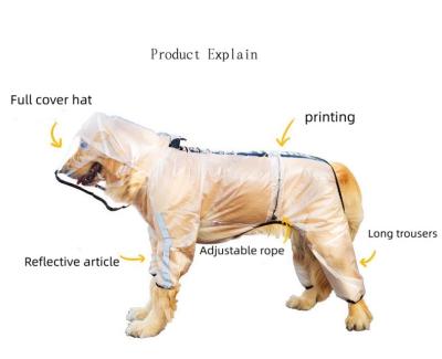 China Viable Thoughtful Dog Raincoat With Hood BulldogLabrador Sheepdog Rain Coat Rain Ponchos Jacket Dog Raincoat Pet for sale