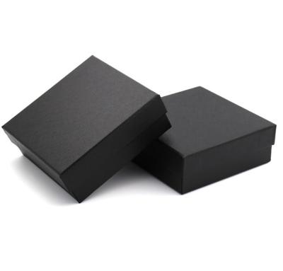 China Recycled Materials Black Hinged Lid Special Paper Luxury Perfume Packaging Box For Bottles for sale