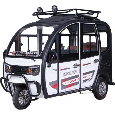 China 2022 Cargo Cheap Price Three Wheel 3 Seat Enclosed Passenger Electric Tricycle For Adult for sale